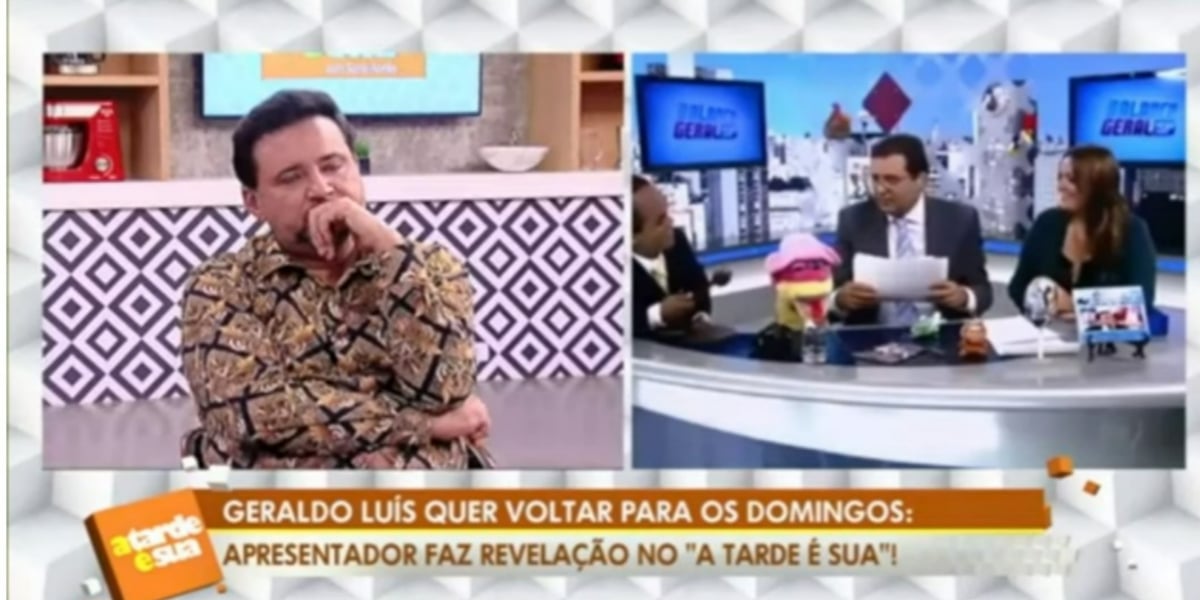 Geraldo Luís no "A Tarde é Sua" (Foto: Reprodução/RedeTV!) Geraldo Luís no "A Tarde é Sua" (Foto: Reprodução/RedeTV!)