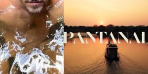 Ator de Pantanal, que teve affair com atriz, surge com namorado em cachoeira e conhece os sogros - Foto Reprodução