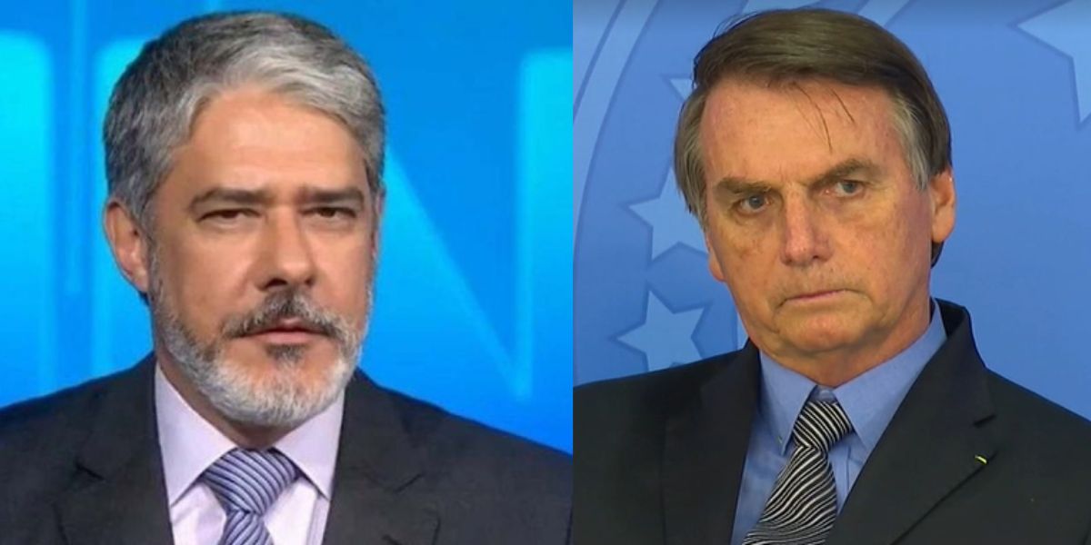 William Bonner dá informação no Jornal Nacional, da Globo, sobre Bolsonaro, que deixa os telespectadores sem acreditar - Foto Reprodução