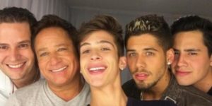 Leonardo e os filhos (Foto Reprodução/Internet)