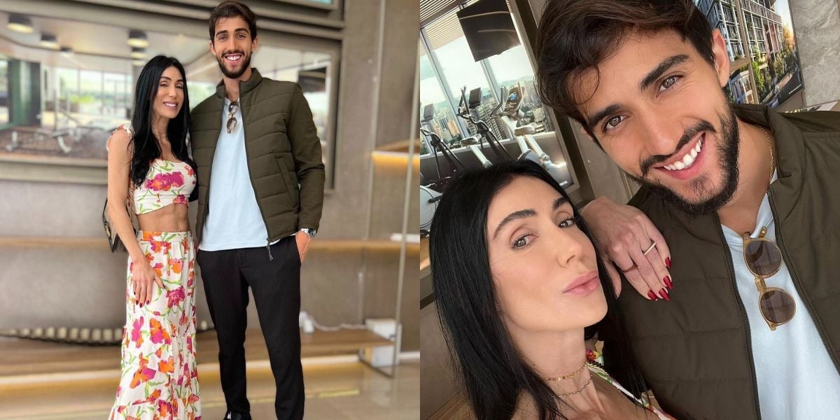 Michelle Barros surge em foto rara ao lado do filho Arthur Barros