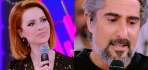 Sandy e Marcos Mion protagonizaram um momento emocionante no palco do Caldeirão- Foto: Montagem/TV Foco