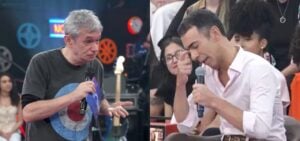 Serginho Groisman e César Tralli relembraram momentos que quase lhe fizeram chorar ao vivo- Foto: Montagem/TV Foco
