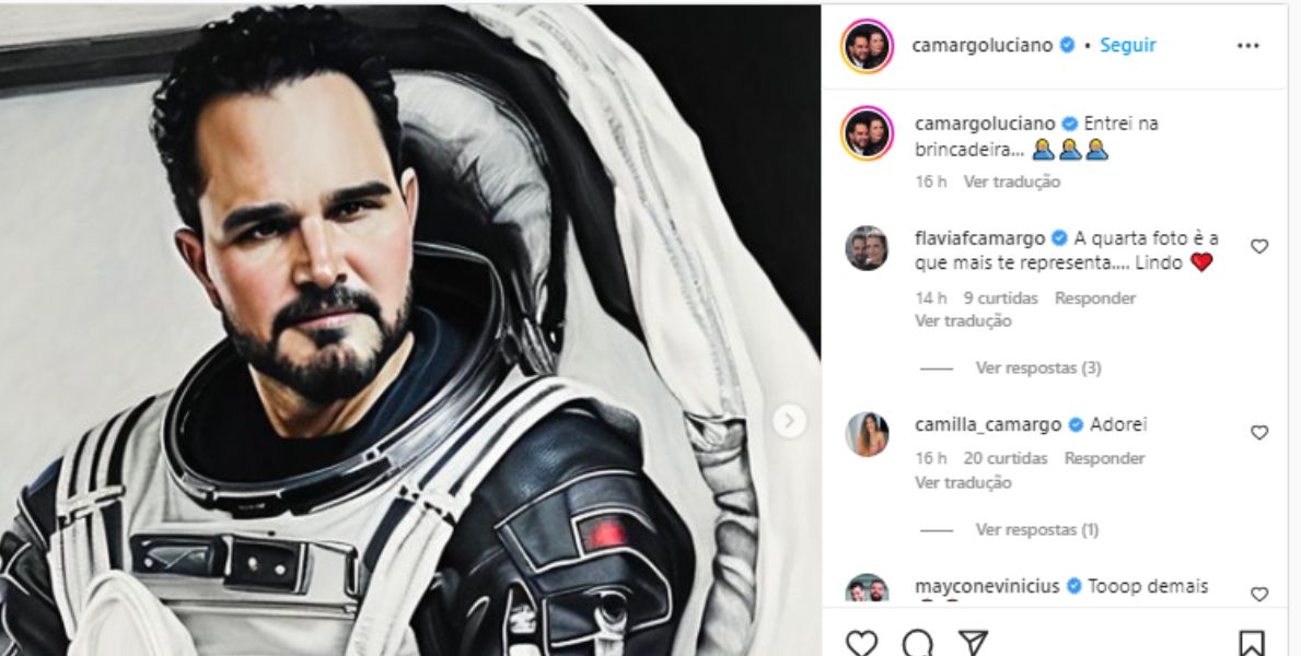 "Entrei na brincadeira", Luciano surge muito diferente e comentário da filha de Zezé não passa despercebido