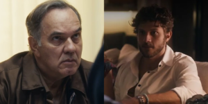 Travessia: A relação entre Guerra e Ari fica cada vez pior após o empresário descobrir verdade sobre o galã (Foto: Reprodução)