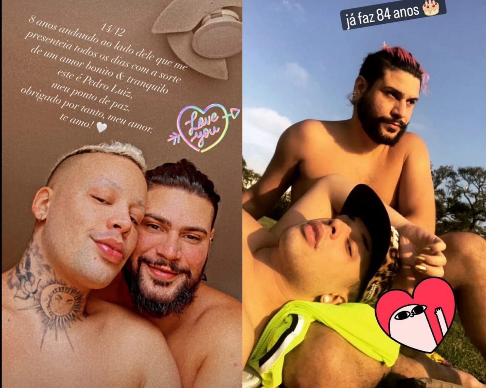Daniel e Pedro estão juntos há 8 anos (Foto: Reprodução/Instagram/Montagem)