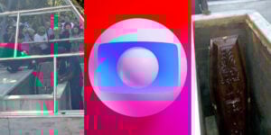 Atriz da Globo foi enterrada em pé (Foto: Reprodução)