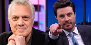 Pedro Bial e Danilo Gentili ganham bolada nas noites do SBT e da Globo (Foto: Reprodução)