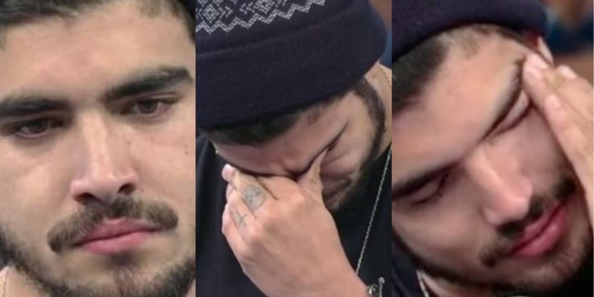 Caio Castro chorou no extinto "Domingão", da Globo (Reprodução)