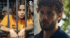 Presa novamente em Travessia: Ari chega com a polícia na casa de Brisa e arma o maior barraco (Foto: Reprodução / Globo / Montagem TV Foco)