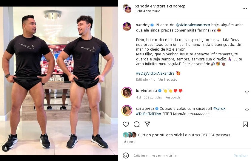Filho de Carla Perez chamou atenção pelo tamanho e a beleza (Foto: Reprodução)
