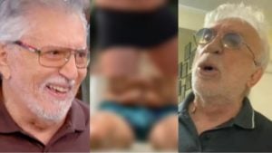 Carlos Alberto e Moacyr Franco de sunga aos 86 causam espanto (Reprodução/ Montagem)