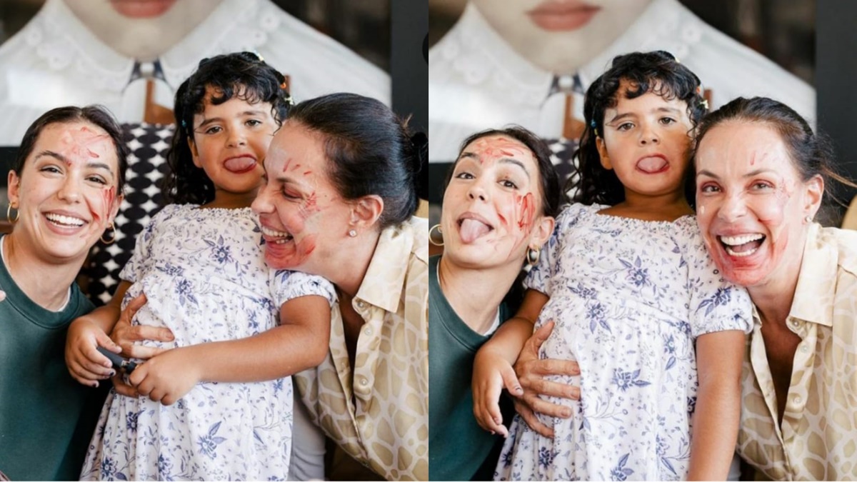Valentina Cohen com sua mãe e irmã mais nova (Reprodução/ Instagram)