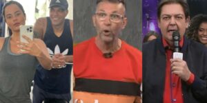 Luciele Di Camargo, Denílson, Neto e Faustão (Reprodução)