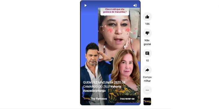 Zezé Di Camargo é exposto por Cleo Loyola (Reprodução)