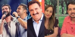 Henrique, Juliano, Ratinho, Sonia Abrão e Thiago (Reprodução)