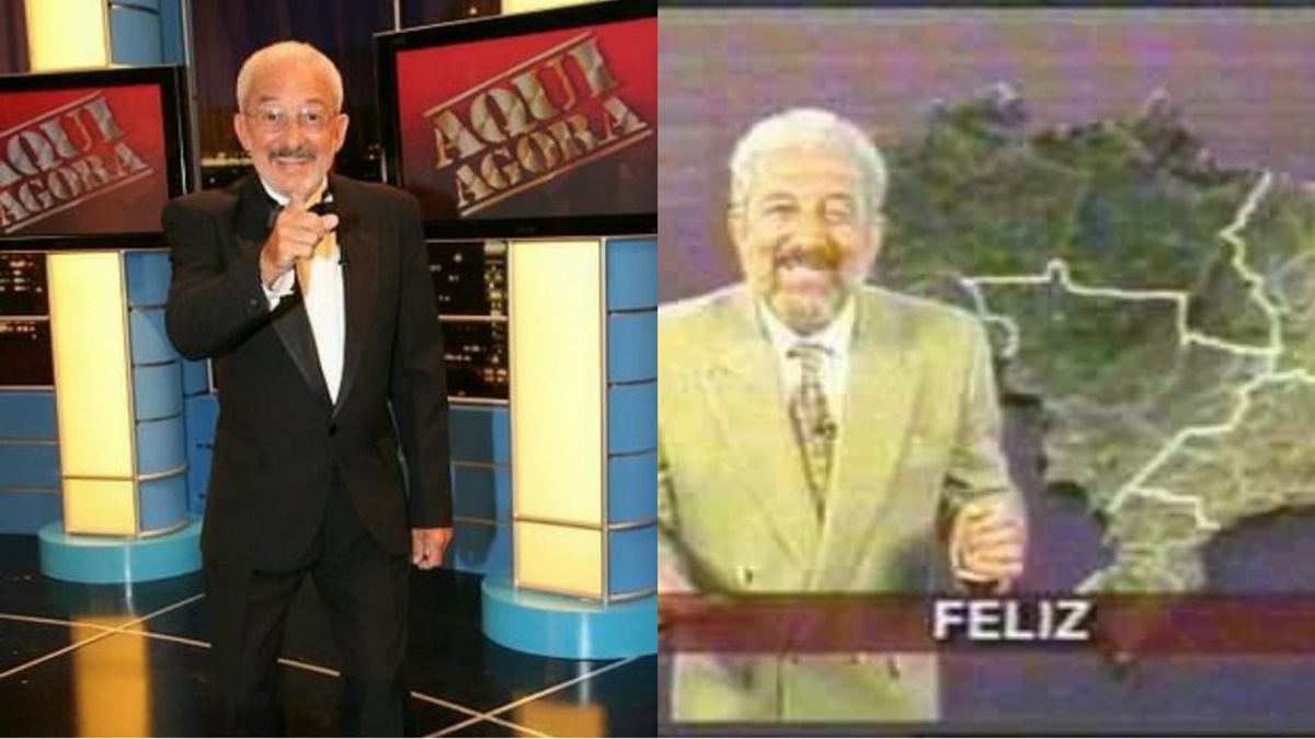 A Previsão do Tempo mais divertida da TV acontecia no SBT no Aqui Agora e no TJ Brasil (Reprodução/ SBT)