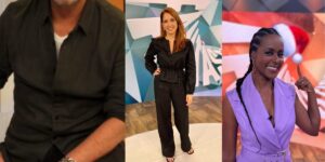 Ex-apresentador da Globo, Poliana Abritta e Maju Coutinho (Reprodução: Montagem TV Foco)