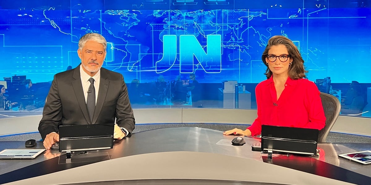 William Bonner e Renata Vasconcellos no Jornal Nacional (Foto: Divulgação / TV Globo)