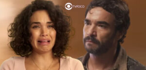Reviravolta em Mar do Sertão - Prestes a matar Xaviera, Pajeú é impedido por destino de cometer crime cruel (Foto: Reprodução / Globo / Montagem TV Foco)