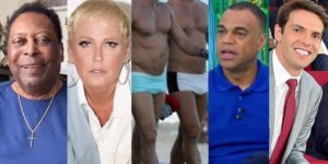 Pelé, Xuxa, ator da Globo, Denílson e Kaká (Reprodução)