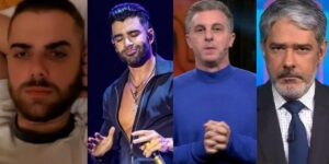 Zé Neto, Gusttavo Lima, Luciano Huck e William Bonner (Reprodução)