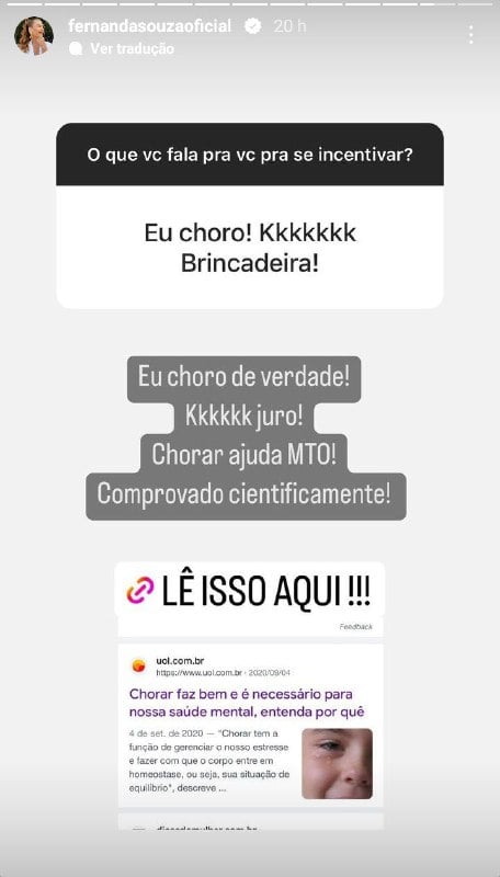 Fernanda Souza fez revelação que ninguém esperava