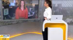 Ana Paula Araújo e Sabina Simonato, substituta de Rodrigo Bocardi no Bom Dia Brasil- Foto: Reprodução/Globo