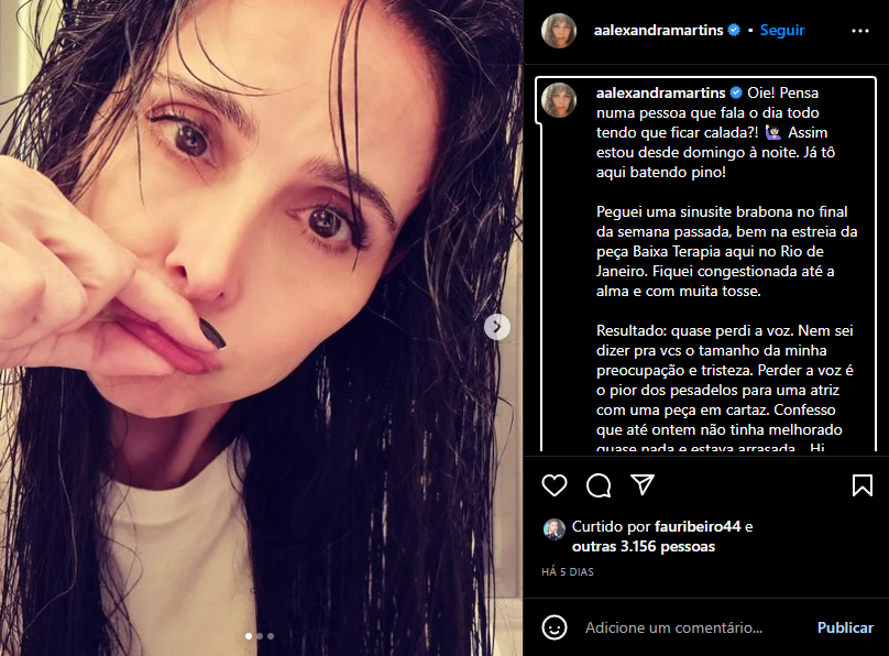 Antônio Fagundes perde a voz, fica sem falar e assume estar arrasada