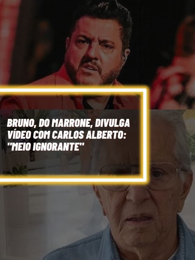 Bruno, do Marrone, divulga vídeo com Carlos Alberto: “Meio ignorante”