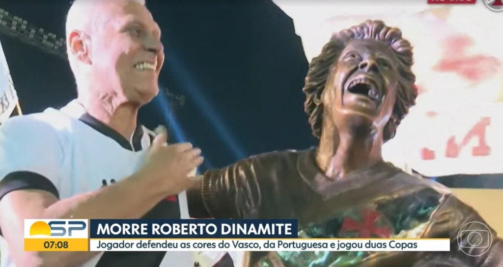 Roberto Dinamite foi homenageado no matinal da Globo 