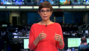 Renata Lo Prete no comando do Jornal da Globo- Foto: Reprodução