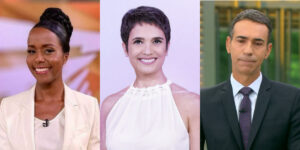 Maju Coutinho, Sandra Annenberg e César Tralli (Foto: Reprodução/TV Globo)