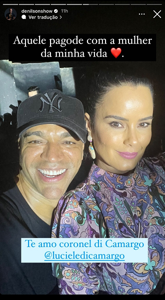 Publicação de Denílson (Foto: Divulgação)