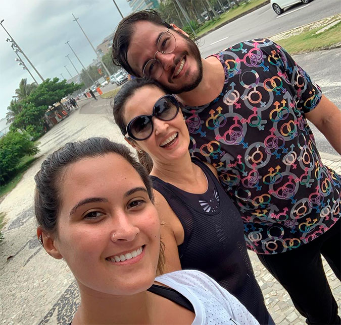 Fátima Bernardes ao lado de Tulio e de sua filha (Foto: Divulgação)