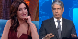 Fátima Bernardes e William Bonner na Globo (Foto: Montagem / TV Foco)