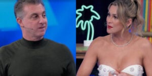 Lívia Andrade surpreendeu Luciano Huck ao contar história sobre ele (Foto: Reprodução/ Montagem/ Globo)