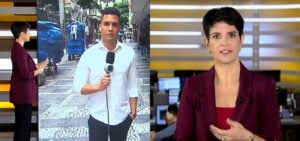 Mariana Godoy parou o Fala Brasil para noticiar uma tentativa de crime contra um jornalista da Record- Foto: Montagem/TV Foco