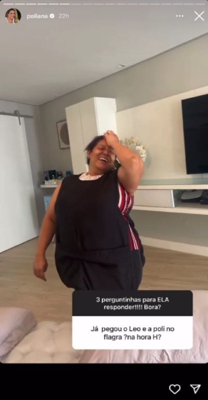 Poliana Rocha colocou a empregada para responder algumas perguntas e ela falou até da intimidade do casal (Foto: Reprodução/ Instagram)