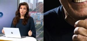 Sabina Simonato, do Bom Dia São Paulo noticiou a morte de um dos atletas mais famosos do Brasil na Globo- Foto: Montagem/TV Foco