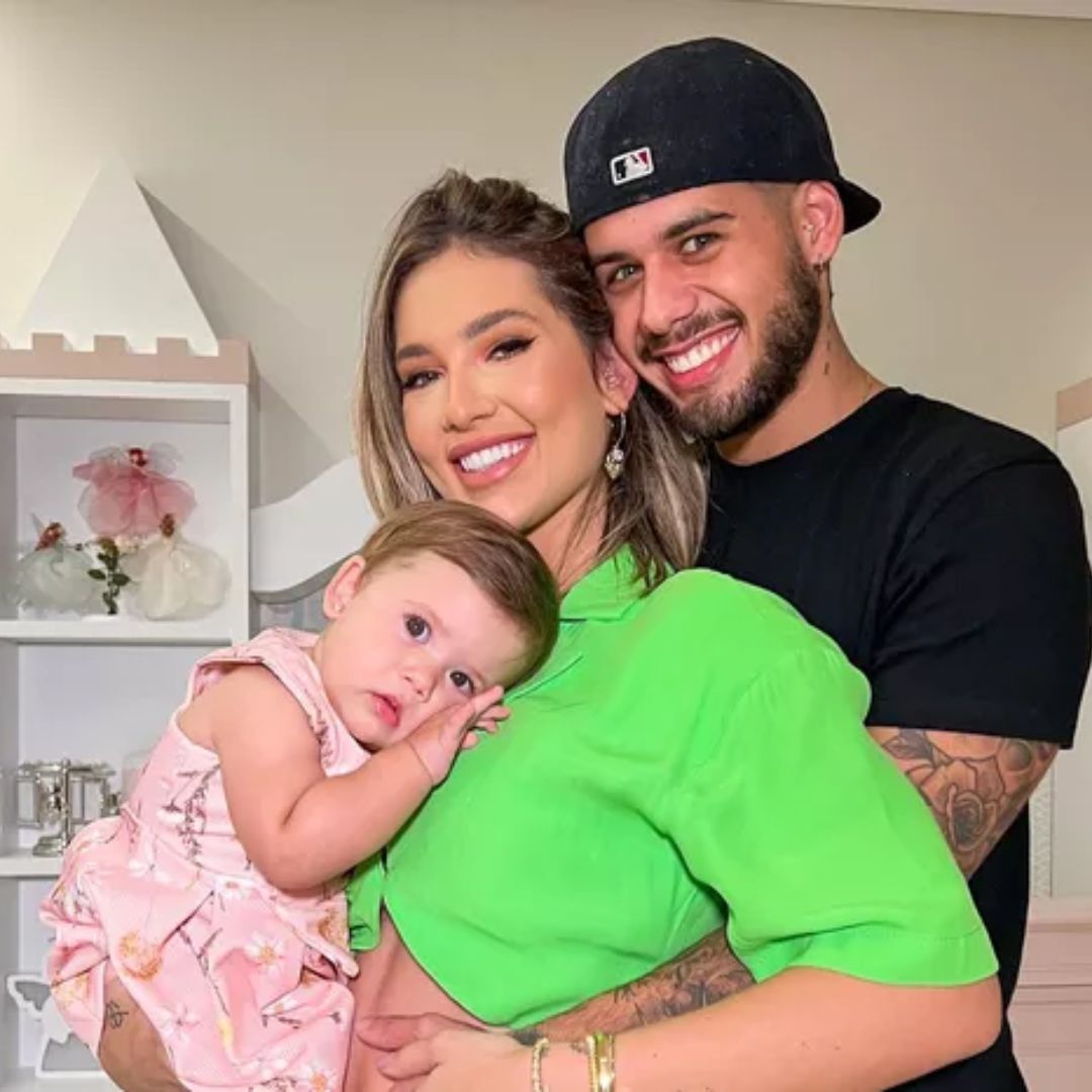 Virgínia Fonseca, Zé Felipe e a filha do casal, Maria Alice (Reprodução)