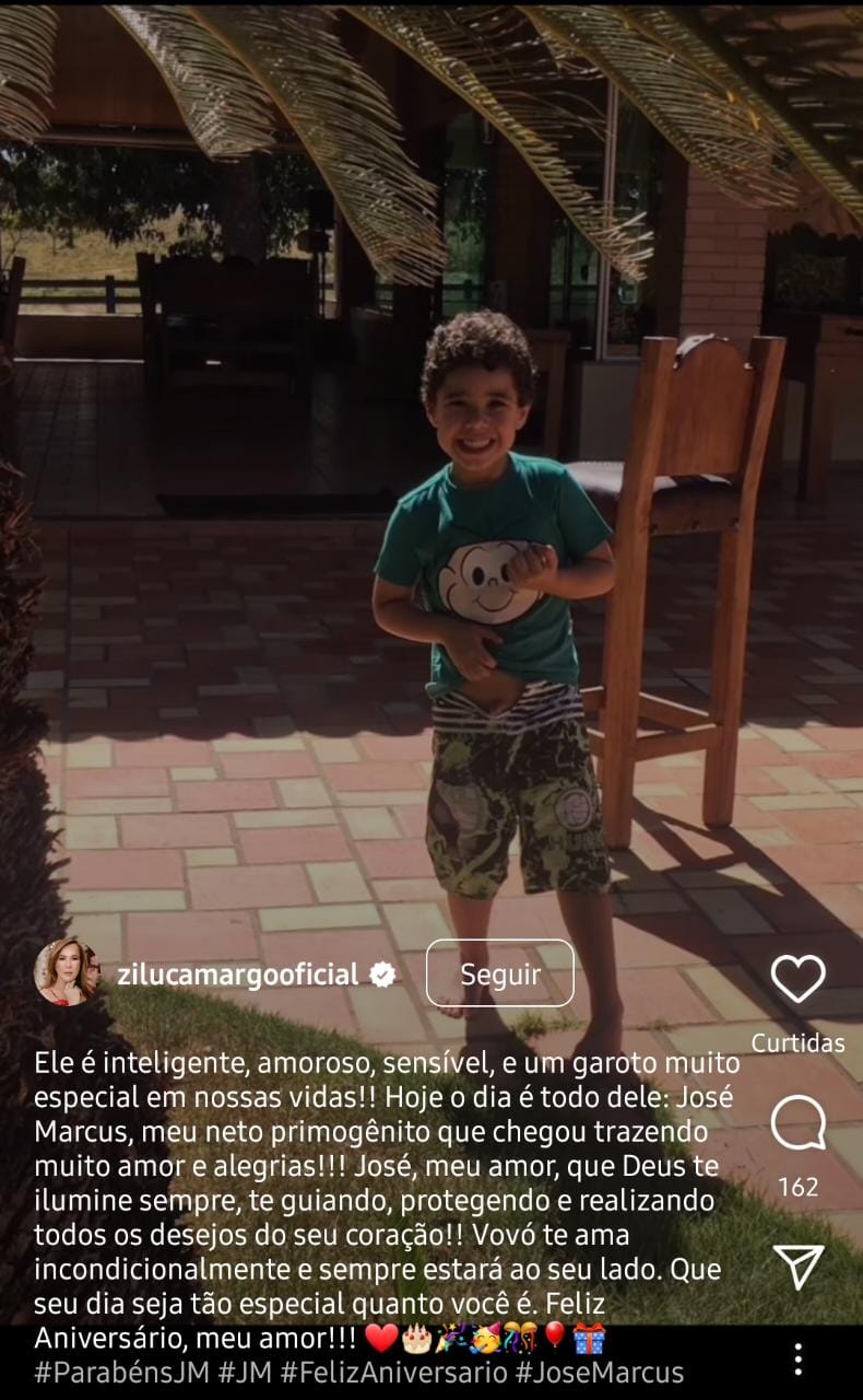 Publicação de Zilu Camargo (Foto: Reprodução/ Instagram) Publicação de Zilu Camargo (Foto: Reprodução/ Instagram)