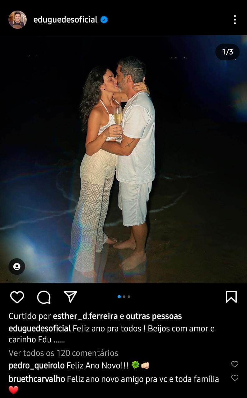 Publicação de Edu Guedes (Foto: Divulgação)
