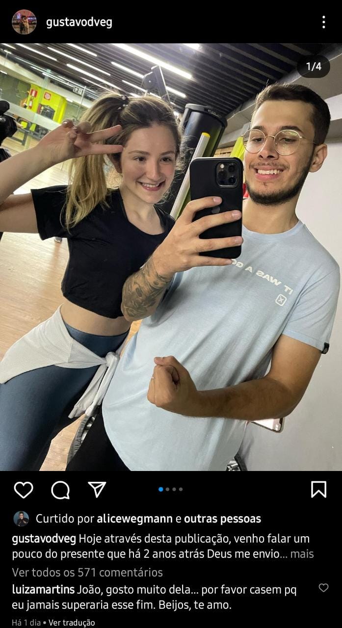 Publicação de João Gustavo, irmão de Marília Mendonça (Foto: Divulgação)