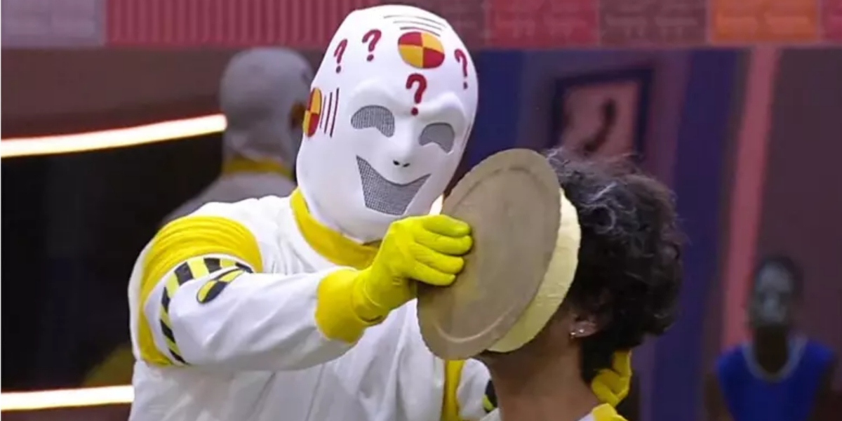 "BBB23" teve tortada na cara (Foto: Reprodução/TV Globo)