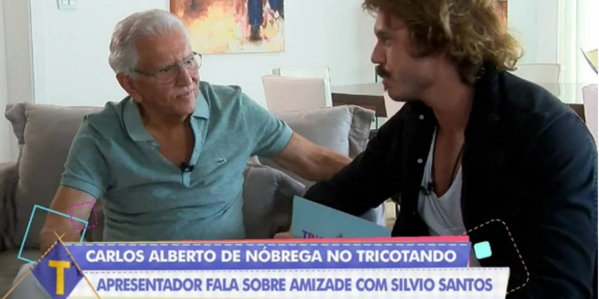 Carlos Alberto de Nóbrega no extinto "Tricotando" (Foto: Reprodução/RedeTV!)