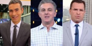 César Tralli, Luciano Huck e Rodrigo Bocardi  (Reprodução)