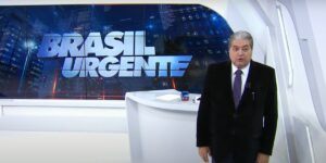 Datena ao vivo no Brasil Urgente (Foto: Reprodução)