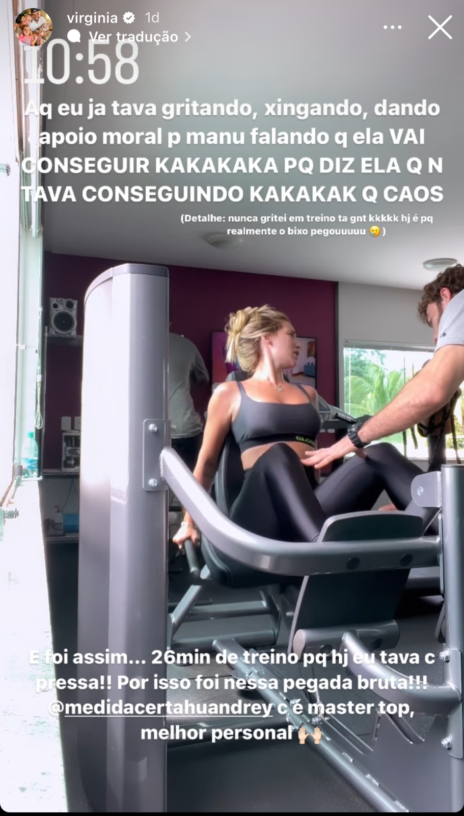 Em um vídeo publicado nas redes sociais, Virginia Fonseca surge urrando de dor, não se aguenta e dispara xingamento - Foto Reprodução Instagram Em um vídeo publicado nas redes sociais, Virginia Fonseca surge urrando de dor, não se aguenta e dispara xingamento - Foto Reprodução Instagram