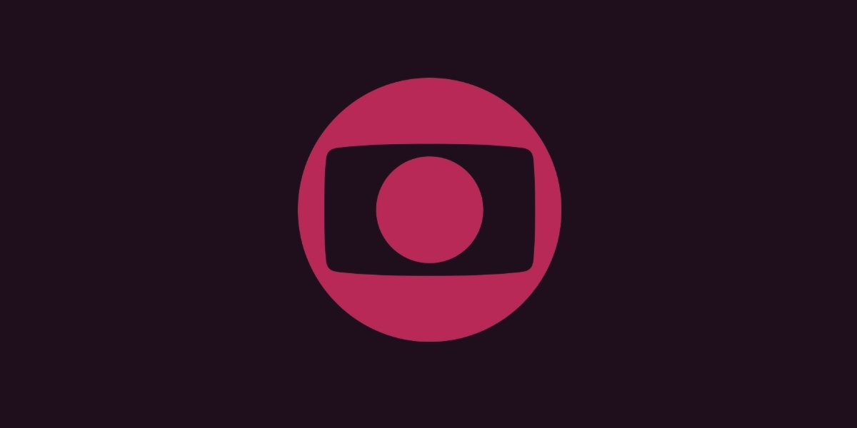 logo da globo rosa em um fundo roxo escuro